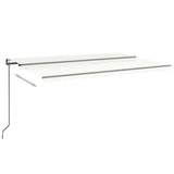 Vidaxl Luifel étend automatiquement la crème 500x300 cm -colore