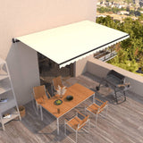 Vidaxl Luifel étend automatiquement la crème 500x300 cm -colore