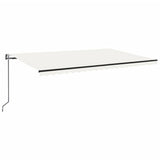 Vidaxl Luifel Automatique avec led et capteur de vent 500x300 cm couleur crème