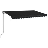 Vidaxl Luifel extensible manuellement avec une couleur anthracite LED 400x350 cm