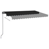 Vidaxl Luifel extensible manuellement avec une couleur anthracite LED 400x350 cm