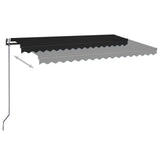 Vidaxl luifel automatique avec led et capteur de vent 400x350 cm anthracite