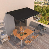 Vidaxl Luifel étend manuellement 450x350 cm anthracite -colored