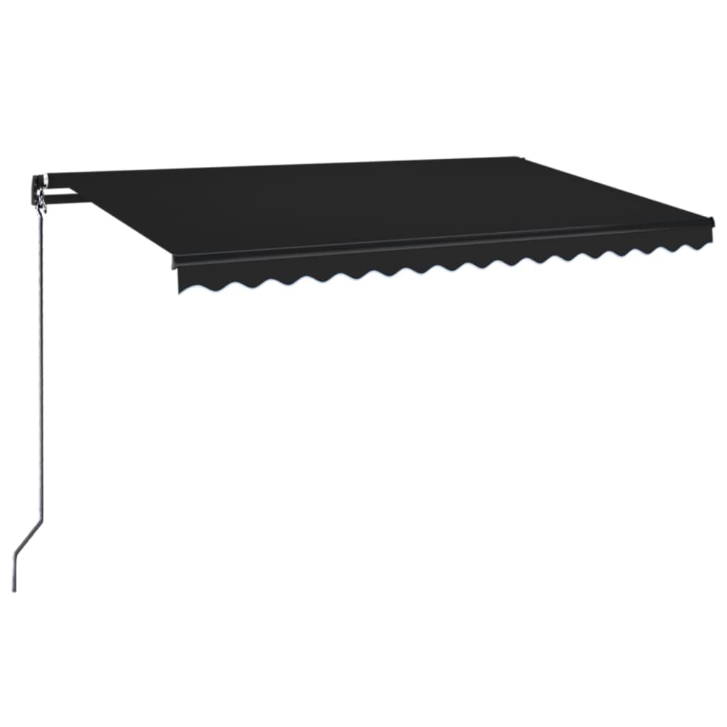 Vidaxl Luifel extensible manuellement avec une couleur anthracite LED 450x350 cm