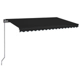 Vidaxl Luifel extensible manuellement avec une couleur anthracite LED 450x350 cm