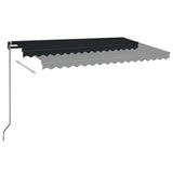 Vidaxl Luifel extensible manuellement avec une couleur anthracite LED 450x350 cm