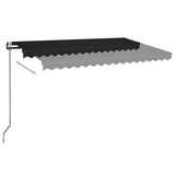 Vidaxl luifel automatique avec led et capteur de vent 450x350 cm anthracite