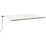 Vidaxl Luifel extensible manuellement avec la Crème LED 500x350 cm -Colored