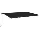 Vidaxl Luifel extensible manuellement avec une couleur anthracite LED 500x350 cm