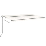 Vidaxl Luifel Automatique avec led et capteur de vent 500x350 cm couleur crème