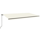 Vidaxl Luifel extensible manuellement avec la Crème à LED 600x350 cm -Colore