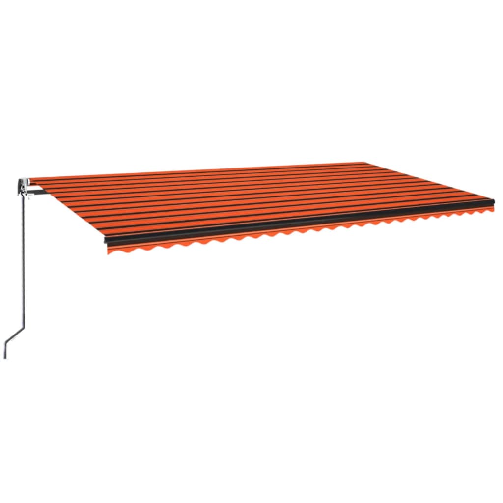 Vidaxl Luifel étend automatiquement 600x350 cm d'orange et brun