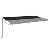 Vidaxl Luifel automatique avec un capteur LED et de vent 600x350 cm anthracite
