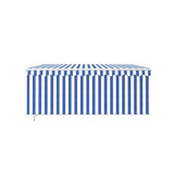 Vidaxl luifel extensible manuellement avec un rouleau aveugle 3x2,5 m blanc bleu