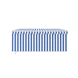 Vidaxl luifel extensible manuellement avec un rouleau aveugle 3,5x2,5 m blanc bleu