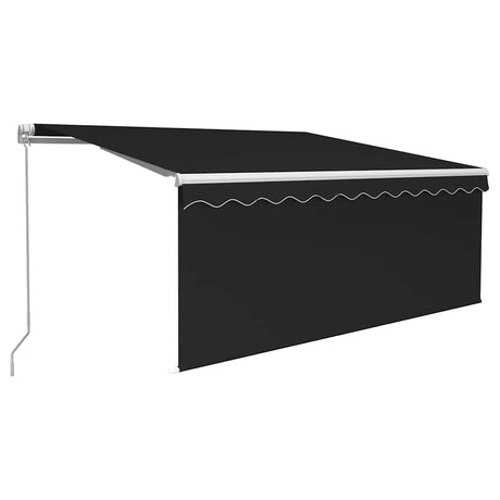 Vidaxl luifel extensible manuellement avec un rouleau aveugle 3,5x2,5 m anthracite