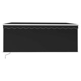 Vidaxl luifel extensible manuellement avec un rouleau aveugle 3,5x2,5 m anthracite