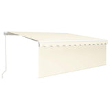 Vidaxl luifel extensible manuellement avec un rouleau aveugle 4x3 m crème -colored