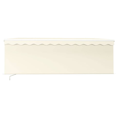 Vidaxl luifel extensible manuellement avec un rouleau aveugle 4x3 m crème -colored