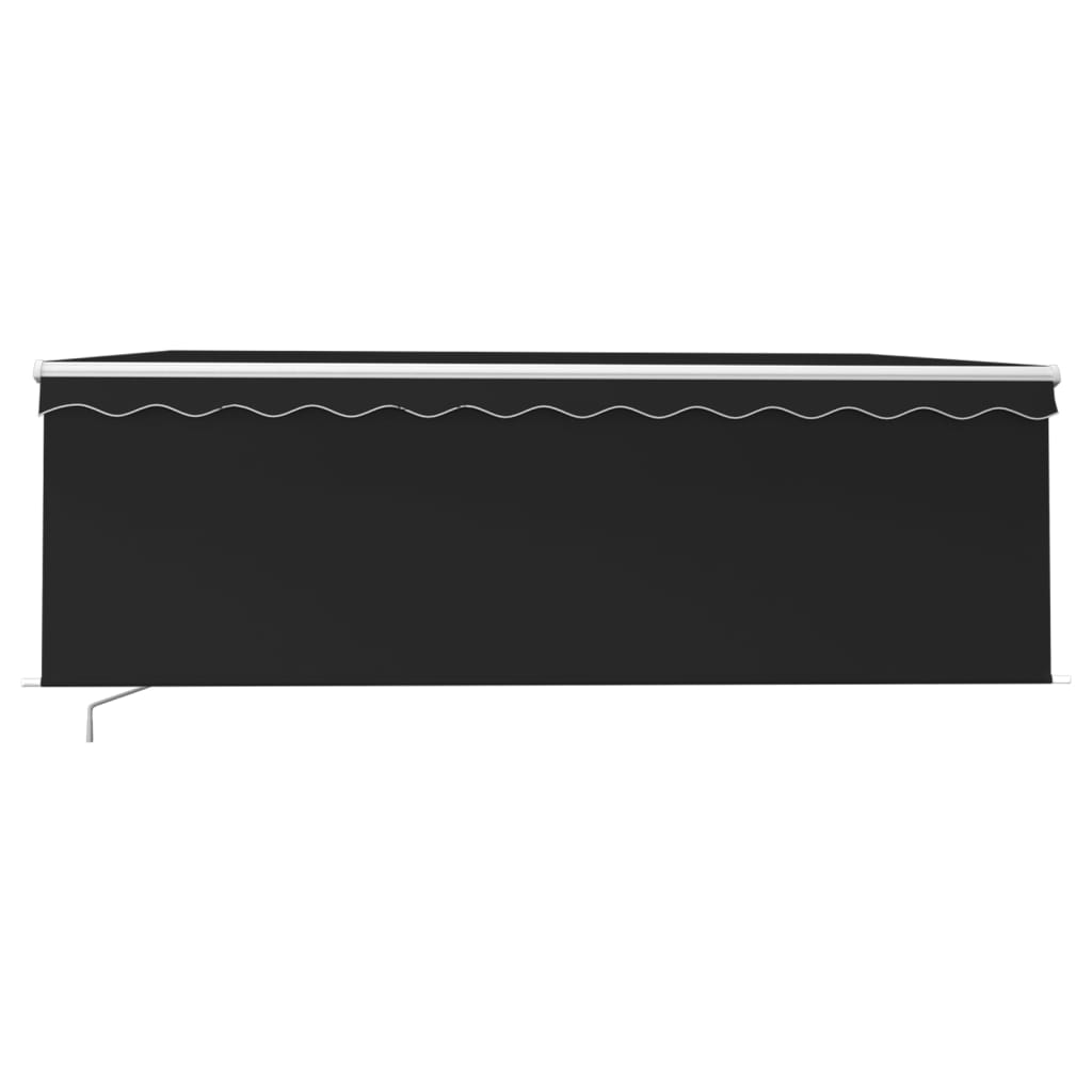 Vidaxl luifel extensible manuellement avec un rouleau aveugle 4x3 m anthracite