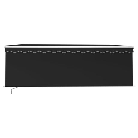 Vidaxl luifel extensible manuellement avec un rouleau aveugle 4x3 m anthracite