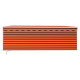 VidaXL Auvent extensible manuellement avec store enrouleur 4x3 m orange marron