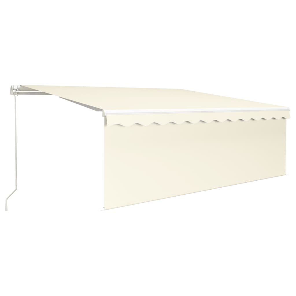 Vidaxl Luifel extensible manuellement avec un rouleau à l'aveugle et à 4x3 m crème