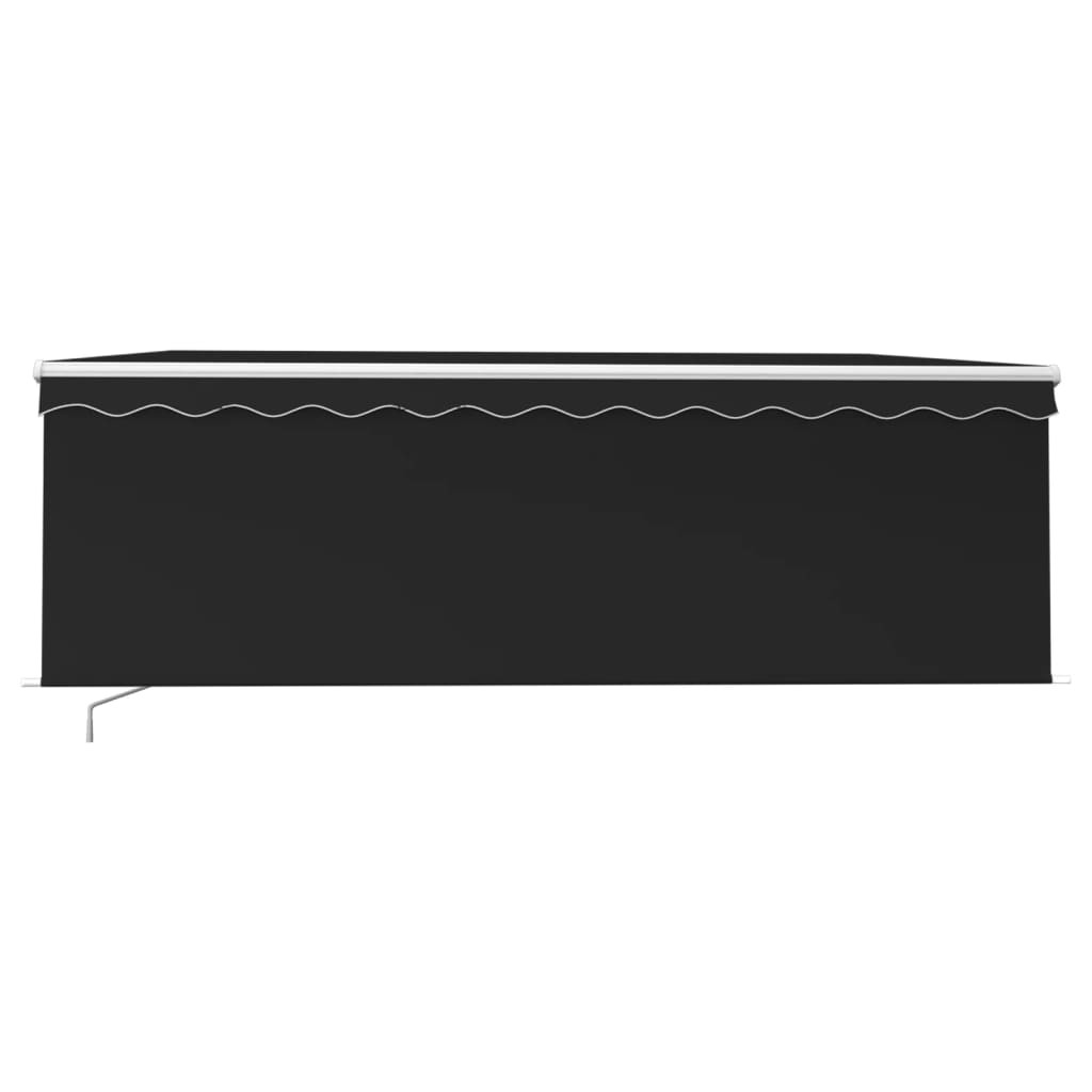 Vidaxl Luifel extensible manuellement avec un rouleau LED 4x3 m anthracite