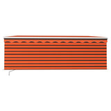 VidaXL Store enrouleur extensible manuellement LED 4x3 m orange marron