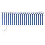 Vidaxl Luifel a automatiquement extensible avec un rouleau à rouleau de 4x3 m blanc bleu