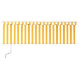 Vidaxl Luifel a automatiquement extensible avec un rouleau aveugle 4x3 m jaune et blanc