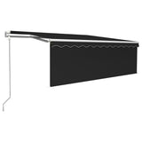 Vidaxl Luifel a automatiquement extensible avec un rouleau aveugle 4x3 m anthracite