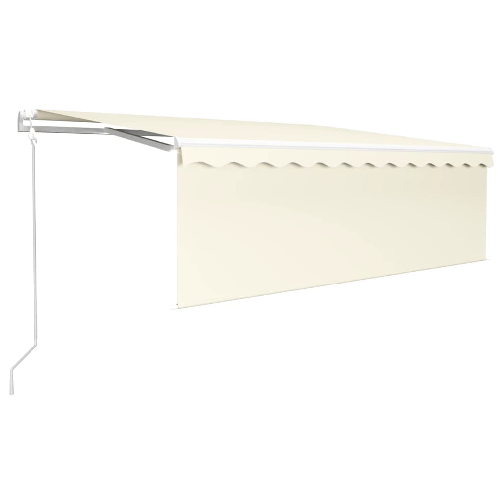 Vidaxl Luifel Automatic avec rouleau à rouleaux, à LED et à capteur de vent 4x3m crème