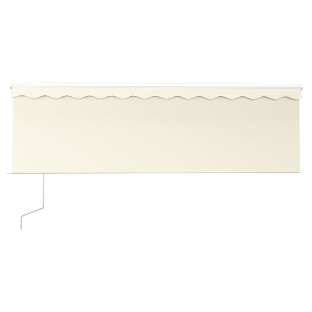 Vidaxl Luifel Automatic avec rouleau à rouleaux, à LED et à capteur de vent 4x3m crème