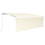 Vidaxl Luifel extensible manuellement avec un rouleau aveugle 4,5x3 m crème couleur