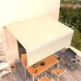 Vidaxl Luifel extensible manuellement avec un rouleau aveugle 4,5x3 m crème couleur