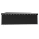 Vidaxl luifel extensible manuellement avec un rouleau aveugle 4,5x3 m anthracite