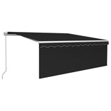 Vidaxl Luifel extensible à rouleau aveugle LED 4,5x3 m anthracite