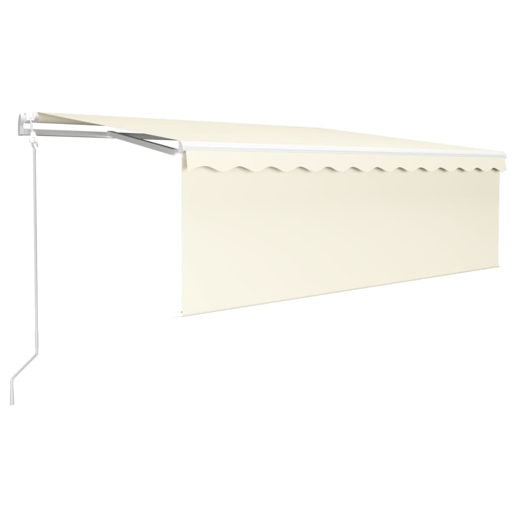 Vidaxl Luifel a automatiquement extensible avec un rouleau aveugle 4,5x3 m crème