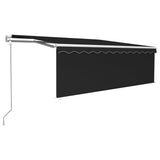 Vidaxl Luifel a automatiquement extensible avec un rouleau aveugle 4,5x3 m anthracite