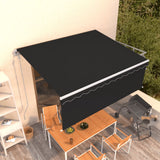 Vidaxl Luifel a automatiquement extensible avec un rouleau aveugle 4,5x3 m anthracite