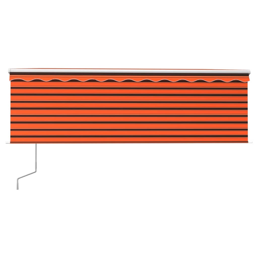 Vidaxl Luifel Rouleau extensible automatique aveugle 4,5x3 m brun orange