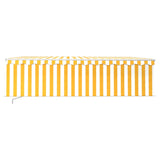 Vidaxl luifel extensible manuellement avec un rouleau aveugle 5x3 m jaune et blanc
