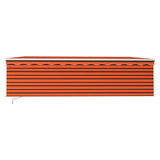Vidaxl Luifel à rouleau extensible manuellement aveugle 5x3 m orange et marron