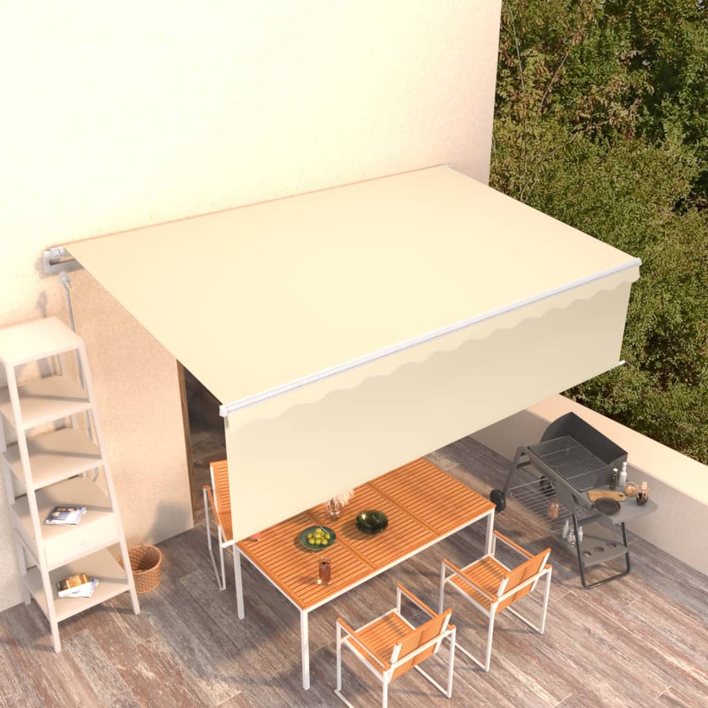 Vidaxl Luifel extensible automatiquement avec une crème à blind à rouleau à roule