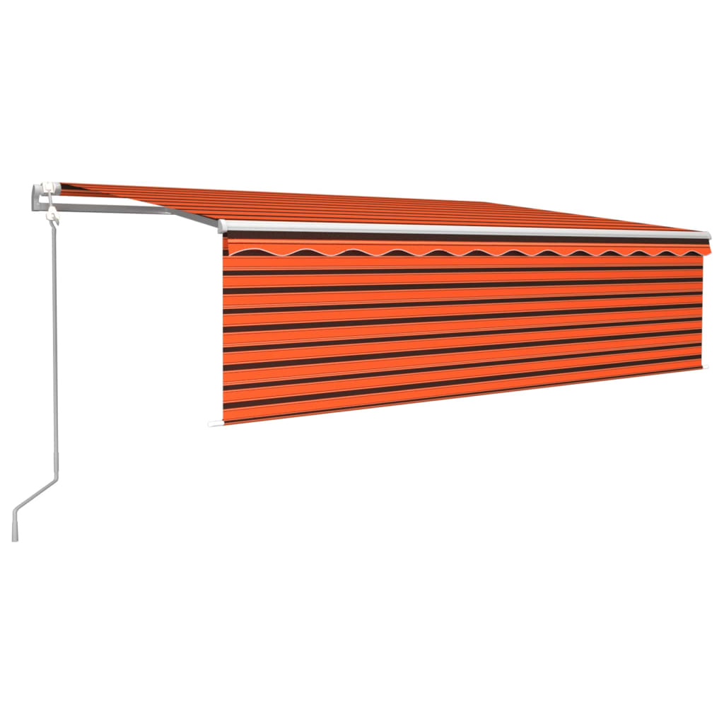 Vidaxl Luifel Rouleau extensible automatique aveugle 5x3 m orange et marron