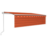 Vidaxl Luifel Rouleau extensible automatique aveugle 5x3 m orange et marron
