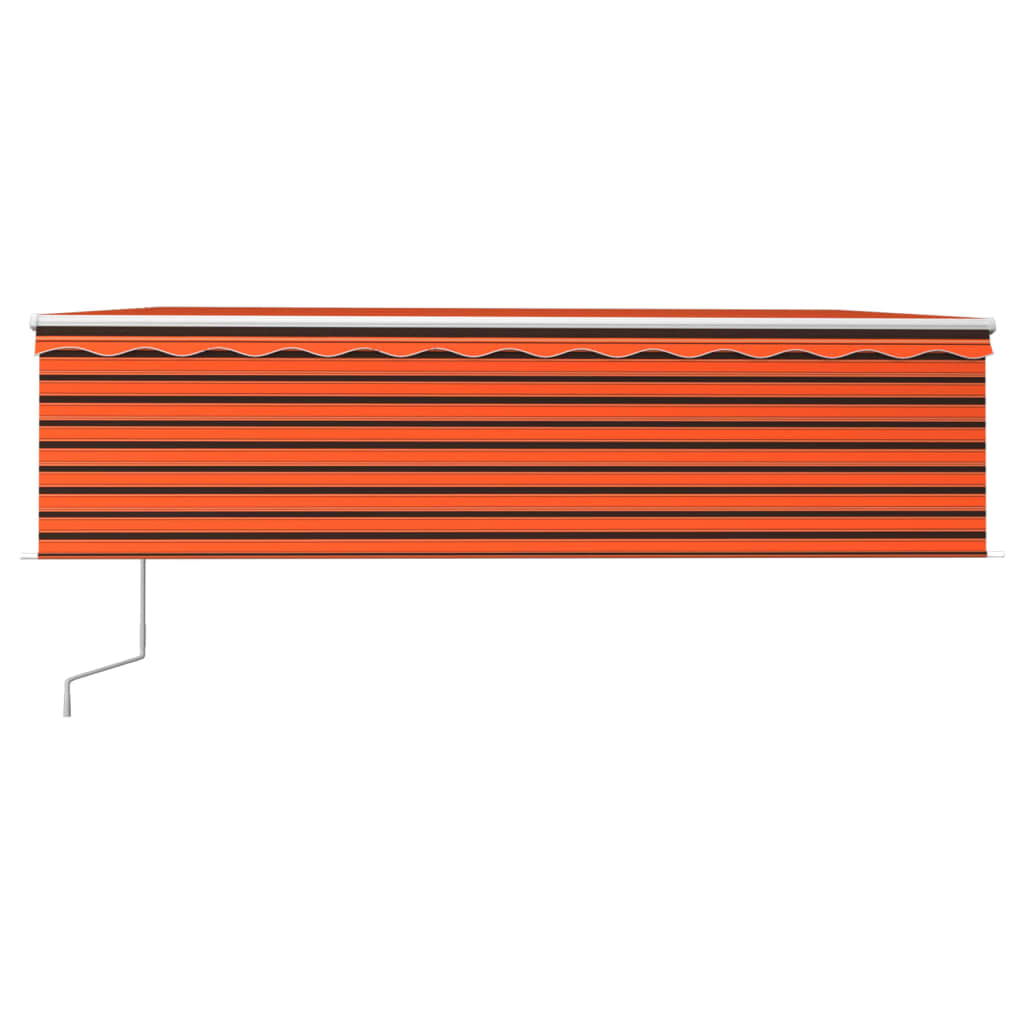 Vidaxl Luifel Rouleau extensible automatique aveugle 5x3 m orange et marron