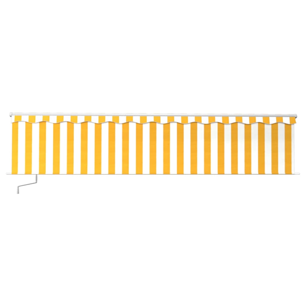 Vidaxl luifel extensible manuellement avec un rouleau aveugle 6x3 m jaune et blanc