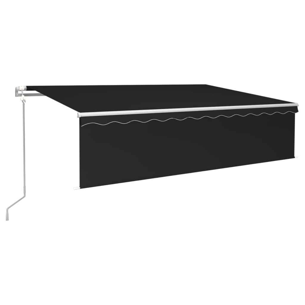 VidaXL Auvent extensible automatiquement avec store enrouleur 6x3 m anthracite
